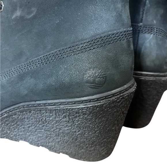 Black Leather Timberland wedges - Picture 6 of 11